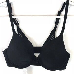 Le Mystere Womens Second Skin Back Smoothing T-Shirt Bra Black Size 32C